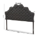 Baxton Studio Hilda Modern and Contemporary Dark Grey Fabric Queen Size Headboard - BBT6692-Dark Grey-Queen HB-H1217-20