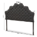 Baxton Studio Hilda Modern and Contemporary Dark Grey Fabric Queen Size Headboard - BBT6692-Dark Grey-Queen HB-H1217-20