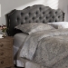 Baxton Studio Aurora Modern and Contemporary Dark Grey Fabric King Size Headboard - BBT6693-Dark Grey-King HB-H1217-20