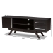 Baxton Studio Ashfield Mid-Century Modern Dark Brown Finished Wood TV Stand - ET 3515-01-Dark Brown-TV