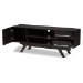 Baxton Studio Ashfield Mid-Century Modern Dark Brown Finished Wood TV Stand - ET 3515-01-Dark Brown-TV