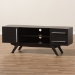Baxton Studio Ashfield Mid-Century Modern Dark Brown Finished Wood TV Stand - ET 3515-01-Dark Brown-TV