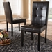 Baxton Studio Avery Modern and Contemporary Dark Brown Faux Leather Upholstered Dining Chair Set of 2 - RH5991C-Dark Brown-DC