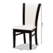 Baxton Studio Adley Modern and Contemporary Dark Brown Finished White Faux Leather Dining Chair Set of 2 - RH5510C-Dark Brown/White-DC
