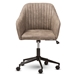 Baxton Studio Maida Mid-Century Modern Light Brown Fabric Upholstered Office Chair - SDR-2816B-5-Light Brown