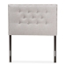 Baxton Studio Windsor Modern and Contemporary Greyish Beige Fabric Upholstered Twin Size Headboard - BBT6691-Greyish Beige-Twin HB-H1217-14