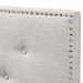 Baxton Studio Windsor Modern and Contemporary Greyish Beige Fabric Upholstered Twin Size Headboard - BBT6691-Greyish Beige-Twin HB-H1217-14