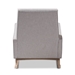 Baxton Studio Marlena Mid-Century Modern Greyish Beige Fabric Upholstered Whitewash Wood Rocking Chair - BBT5308-Greyish Beige RC
