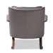 Baxton Studio Maggie Mid-Century Modern Grey Fabric Upholstered Walnut-Finished Rocking Chair - BBT5309-Grey-RC