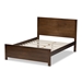 Baxton Studio Catalina Modern Classic Mission Style Brown-Finished Wood Full Platform Bed - HT1702-Walnut Brown-Full