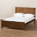Baxton Studio Catalina Modern Classic Mission Style Brown-Finished Wood Full Platform Bed - HT1702-Walnut Brown-Full