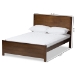 Baxton Studio Catalina Modern Classic Mission Style Brown-Finished Wood Full Platform Bed - HT1702-Walnut Brown-Full