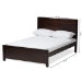 Baxton Studio Catalina Modern Classic Mission Style Dark Brown-Finished Wood Full Platform Bed - HT1702-Espresso Brown-Full