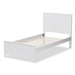 Baxton Studio Catalina Modern Classic Mission Style White-Finished Wood Twin Platform Bed - HT1702-White-Twin