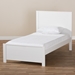 Baxton Studio Catalina Modern Classic Mission Style White-Finished Wood Twin Platform Bed - HT1702-White-Twin