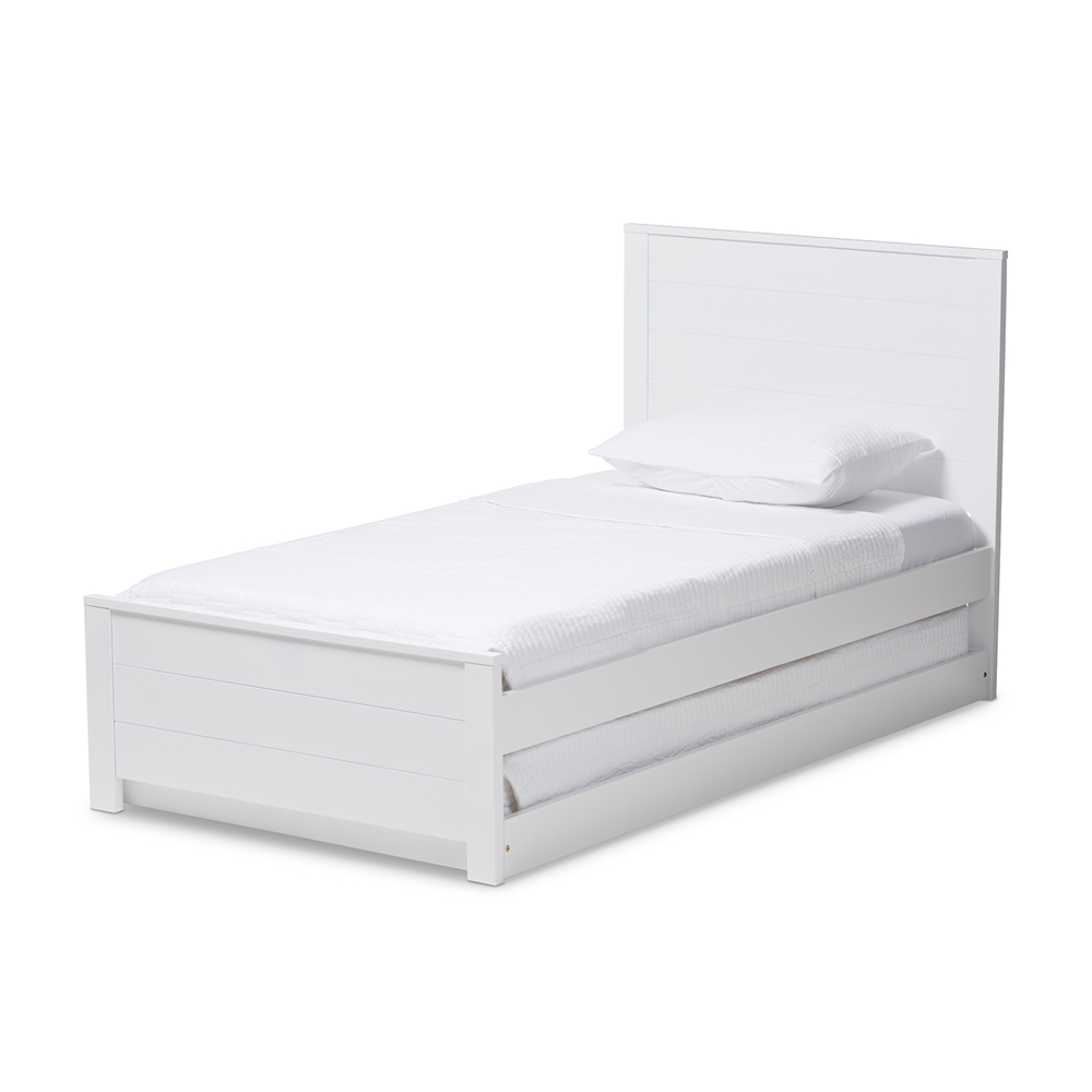 Whole Bedroom Furniture, White Wood Twin Platform Bed Frame