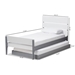 Baxton Studio Nereida Modern Classic Mission Style White and Grey-Finished Wood Twin Platform Bed - HT1703-White/Grey-Twin-TRDL