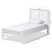Baxton Studio Sedona Modern Classic Mission Style White-Finished Wood Twin Platform Bed - HT1704-White-Twin