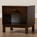 Baxton Studio Deirdre Modern and Contemporary Brown Wood 1-Drawer Nightstand - HNS01-Walnut Brown-NS