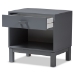 Baxton Studio Deirdre Modern and Contemporary Grey Wood 1-Drawer Nightstand - HNS01-Grey-NS