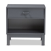 Baxton Studio Deirdre Modern and Contemporary Grey Wood 1-Drawer Nightstand - HNS01-Grey-NS