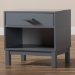 Baxton Studio Deirdre Modern and Contemporary Grey Wood 1-Drawer Nightstand - HNS01-Grey-NS