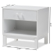Baxton Studio Deirdre Modern and Contemporary White Wood 1-Drawer Nightstand - HNS01-White-NS