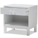 Baxton Studio Deirdre Modern and Contemporary White Wood 1-Drawer Nightstand - HNS01-White-NS