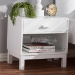 Baxton Studio Deirdre Modern and Contemporary White Wood 1-Drawer Nightstand - HNS01-White-NS