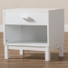 Baxton Studio Deirdre Modern and Contemporary White Wood 1-Drawer Nightstand - HNS01-White-NS