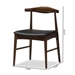 Baxton Studio Winton Mid-Century Modern Walnut Wood Dining Chair Set of 2 - RT514-CHR