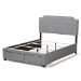Baxton Studio Aubrianne Modern and Contemporary Grey Fabric Upholstered Queen Storage Bed - WA8024-Gray-Queen