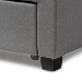 Baxton Studio Aubrianne Modern and Contemporary Grey Fabric Upholstered Queen Storage Bed - WA8024-Gray-Queen