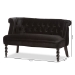 Baxton Studio Flax Victorian Style Contemporary Black Velvet Fabric Upholstered 2-seater Loveseat - WS-GK756-Black-LS