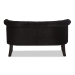 Baxton Studio Flax Victorian Style Contemporary Black Velvet Fabric Upholstered 2-seater Loveseat - WS-GK756-Black-LS