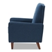Baxton Studio Mathias Mid-century Modern Blue Fabric Upholstered Lounge Chair - 1705-Blue