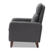 Baxton Studio Casanova Mid-century Modern Grey Fabric Upholstered Lounge Chair - 1707-Gray