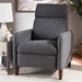 Baxton Studio Casanova Mid-century Modern Grey Fabric Upholstered Lounge Chair - 1707-Gray