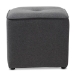 Baxton Studio Corinne Modern and Contemporary Dark Grey Fabric Upholstered Ottoman - 1709-Gray