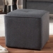 Baxton Studio Corinne Modern and Contemporary Dark Grey Fabric Upholstered Ottoman - 1709-Gray