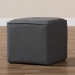 Baxton Studio Corinne Modern and Contemporary Dark Grey Fabric Upholstered Ottoman - 1709-Gray