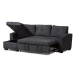 Baxton Studio Lianna Modern and Contemporary Dark Grey Fabric Upholstered Sectional Sofa - R8068-Dark Grey-Rev-SF