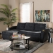 Baxton Studio Lianna Modern and Contemporary Dark Grey Fabric Upholstered Sectional Sofa - R8068-Dark Grey-Rev-SF