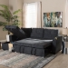 Baxton Studio Lianna Modern and Contemporary Dark Grey Fabric Upholstered Sectional Sofa - R8068-Dark Grey-Rev-SF