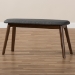 Baxton Studio Easton Mid-Century Modern Dark Grey Fabric Upholstered Walnut Finished Wood Bench - Easton Bench-Dark Grey