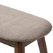 Baxton Studio Easton Mid-Century Modern Light Grey Fabric Upholstered Walnut Finished Wood Bench - Easton Bench-Light Grey