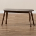 Baxton Studio Easton Mid-Century Modern Light Grey Fabric Upholstered Walnut Finished Wood Bench - Easton Bench-Light Grey
