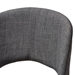 Baxton Studio Melrose Mid-Century Modern Dark Grey Fabric Upholstered Walnut Finished Wood Bar Stool (Set of 2) - Melrose-Dark Grey-BS
