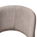 Baxton Studio Melrose Mid-Century Modern Light Grey Fabric Upholstered Walnut Finished Wood Bar Stool (Set of 2) - Melrose-Light Grey-BS