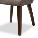 Baxton Studio Wesley Mid-Century Modern Light Grey Fabric Upholstered Walnut Finished Wood Dining Chair (Set of 2) - Wesley-Light Grey-DC